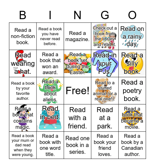 World Book Day Reading Challenge世界读书日阅读大挑战 Bingo Card