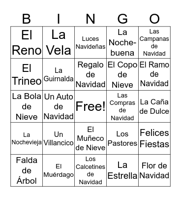 La Navidad Está En Puertas Bingo Card