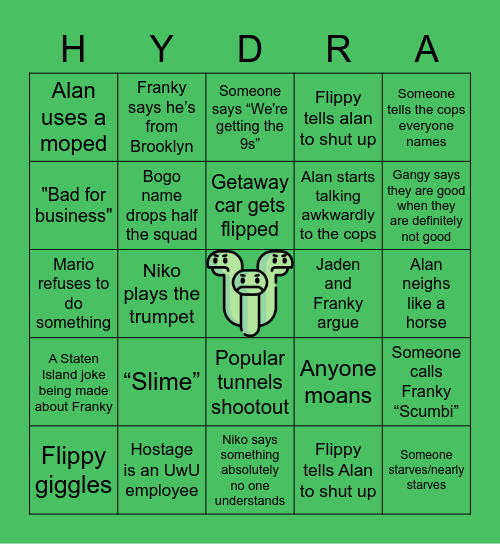 HYDRA BOZO SQUAD VAULT Bingo Card