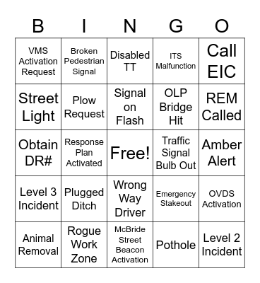 Region 3 TMC Bingo Card