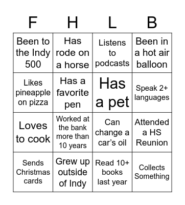 Business Operations Celebration Bingo Card