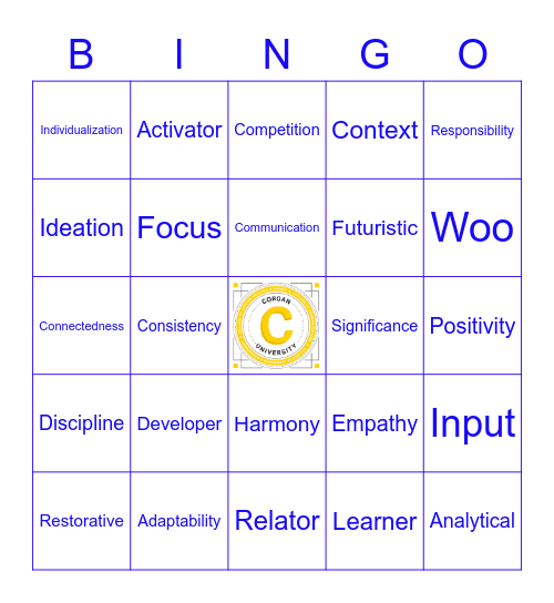 STRENGTHSFINDER BINGO Card