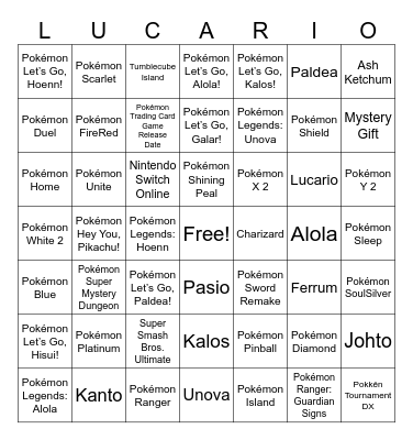 Pokémon Day 2023 Bingo Card