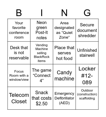 50 Hudson Yards Bingo Card