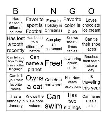 2016 Bingo Card