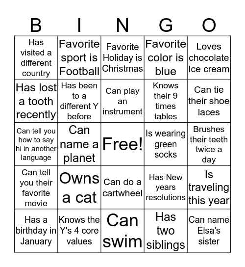2016 Bingo Card