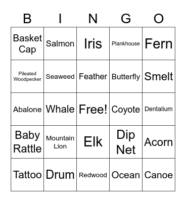 Culture Bingo Card