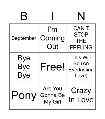 NSM Bingo Card