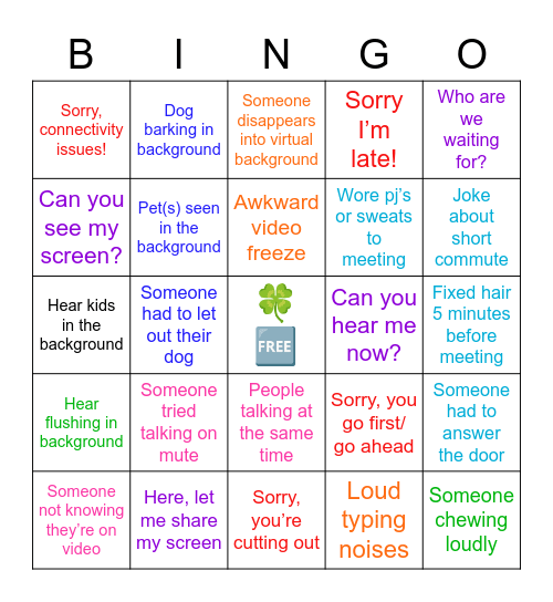 BSNAPI Bingo Card