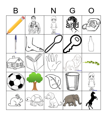 Sight Words Bingo Card