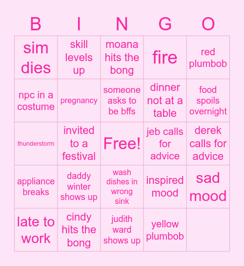 disney princess bingo Card