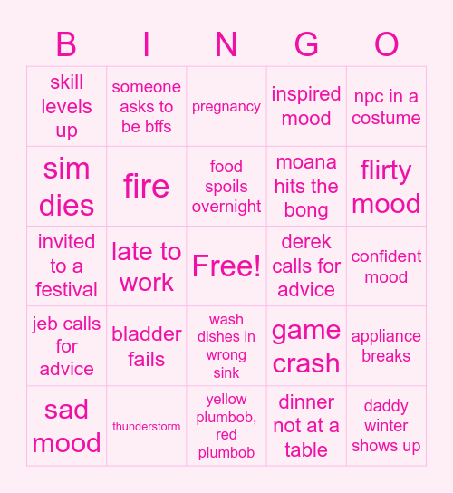 disney princess bingo Card