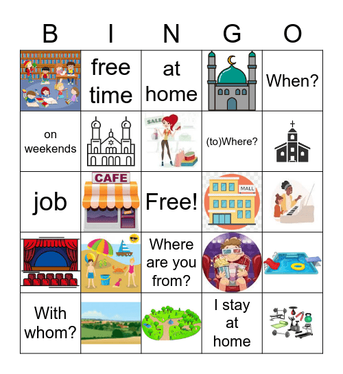 Los Lugares Cap 4A Bingo Card