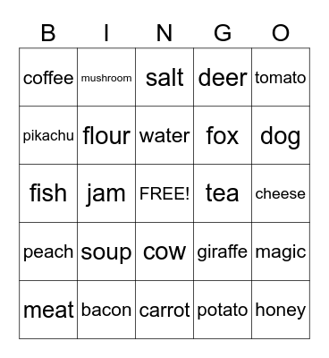 There Bingo (five) Bingo Card