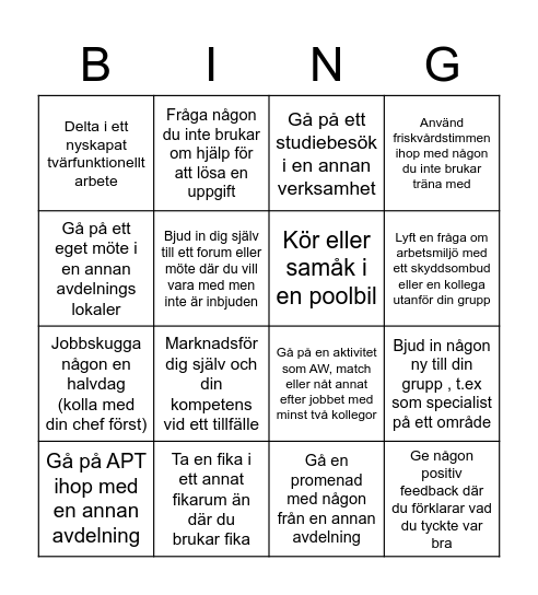 Bingobricka Bingo Card