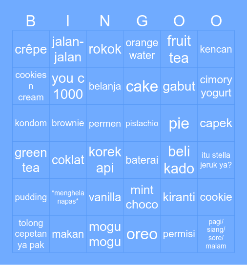 IAN Bingo Card