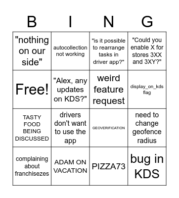 PP Bingo Card