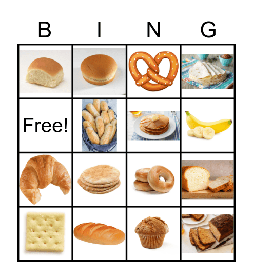 Bread Bing Bingo Card