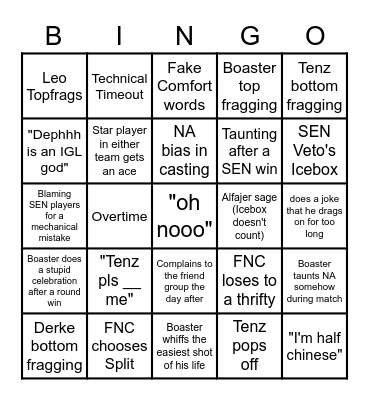 Super Secret Bingo Friends Bingo Card