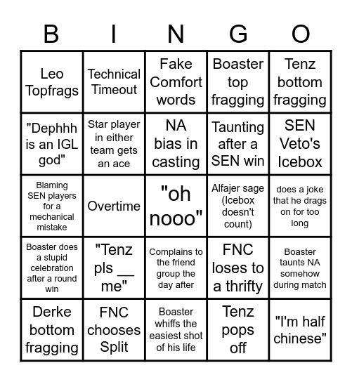 Super Secret Bingo Friends Bingo Card