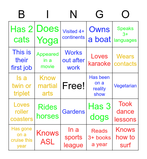 FIND A COWORKER WHO... Bingo Card