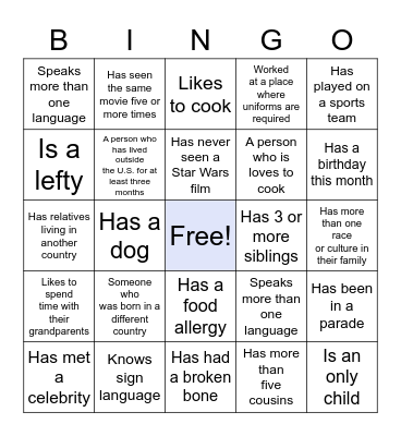 Bingo Card