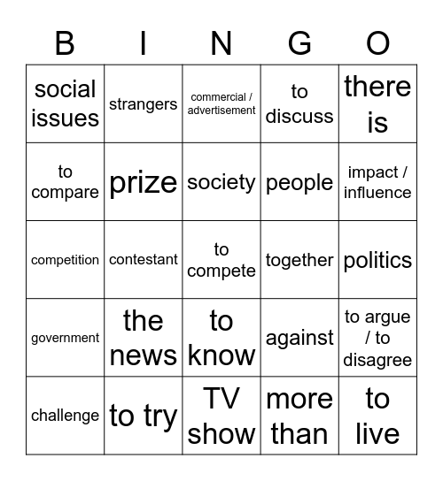 Medien und mehr! Bingo Card