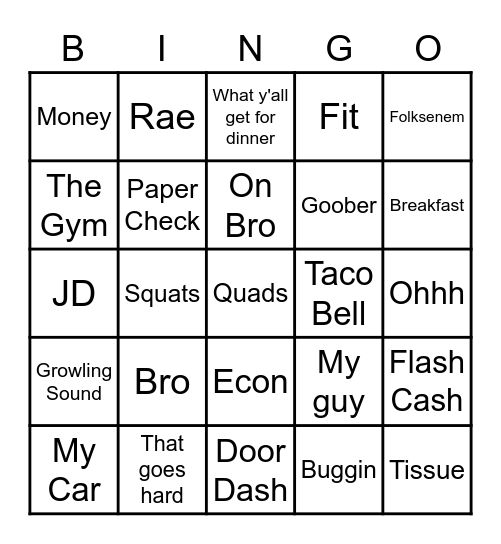 Mason-Izm's Bingo Card