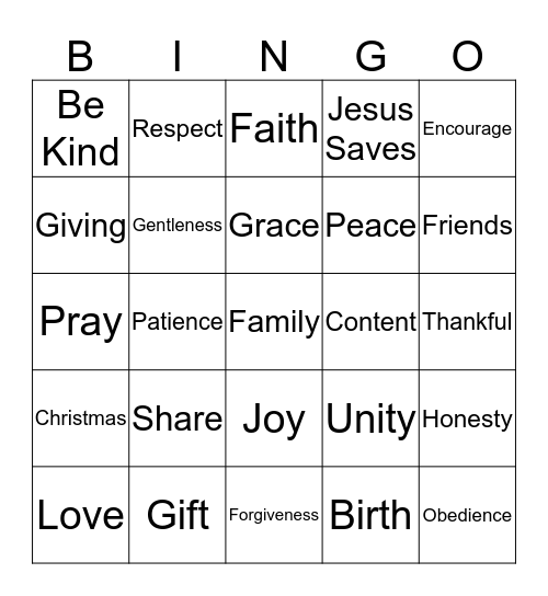 CHRISTMAS Bingo Card