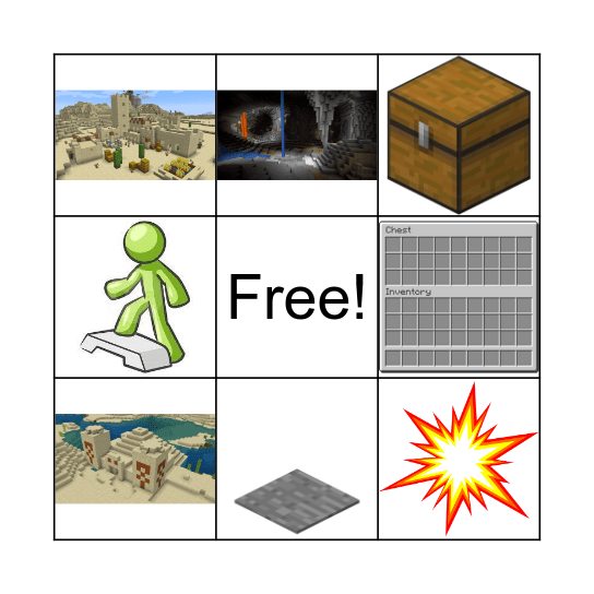 Desert Minecraft Bingo Card