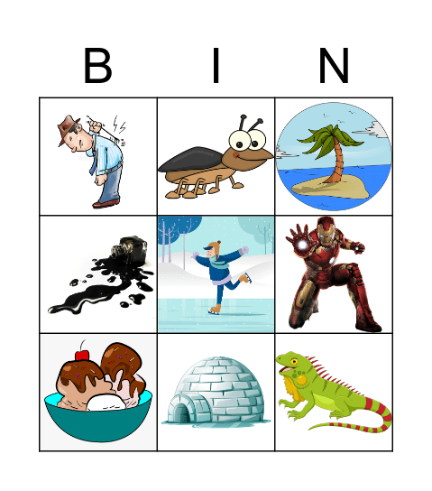 I IS FOR..... Bingo Card