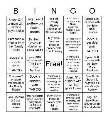 MARCH BINGO Card