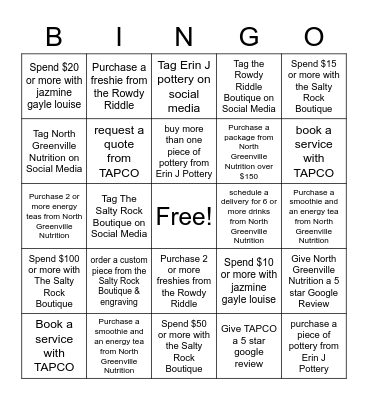 MARCH BINGO Card