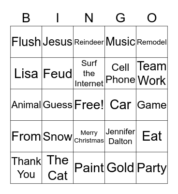 Christmas Bingo Card