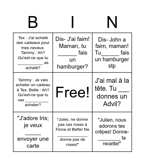 COI BINGO Card