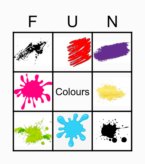 Colour Bingo Card
