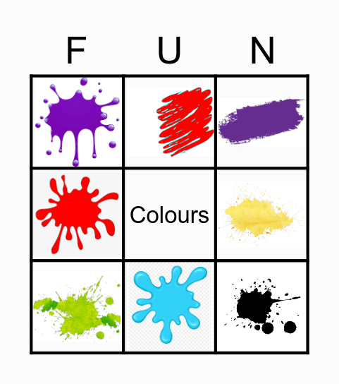 Colour Bingo Card