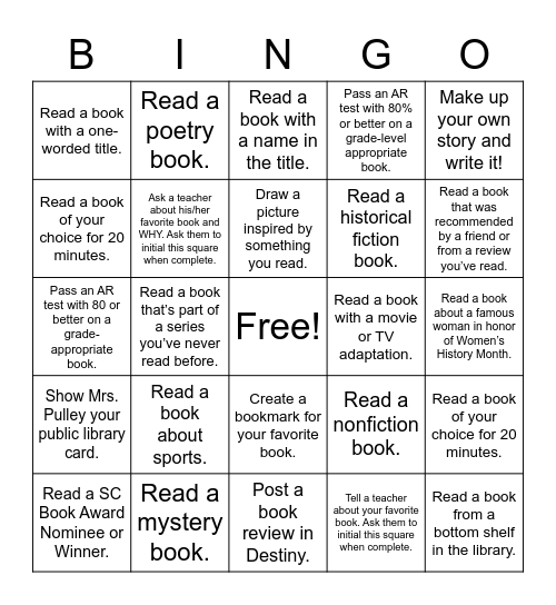 March Madness Bingo Card