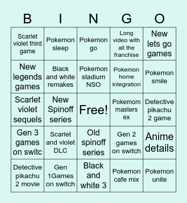 Poke Bingo Card