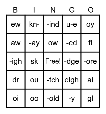 OG BINGO Card