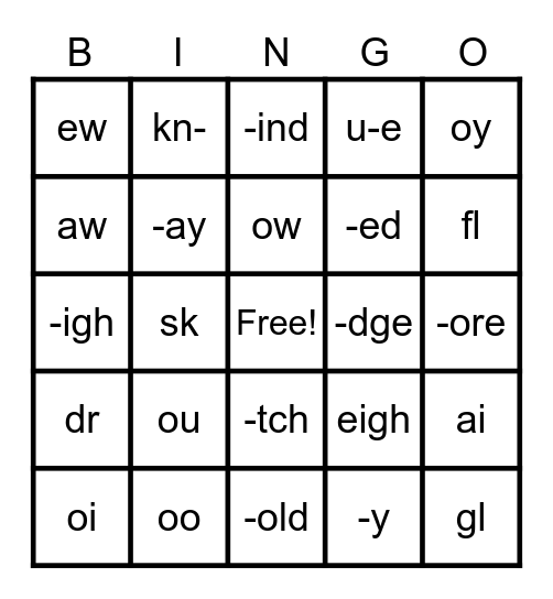 OG BINGO Card