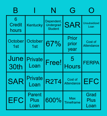 March SIF Topics Bingo Card