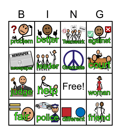 Community Court Bingo Card