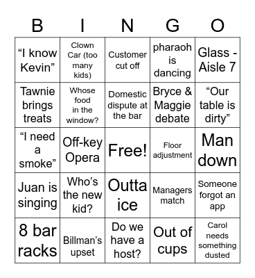 Feb 23 - March 1 Bingo Card