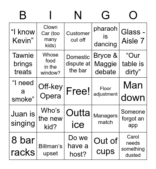 Feb 23 - March 1 Bingo Card