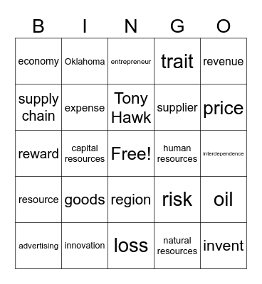 JA BINGO Card