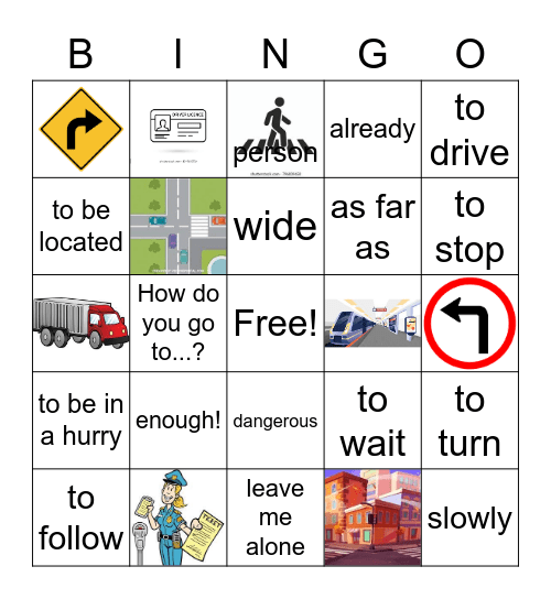 ¿A dónde vas? Bingo Card