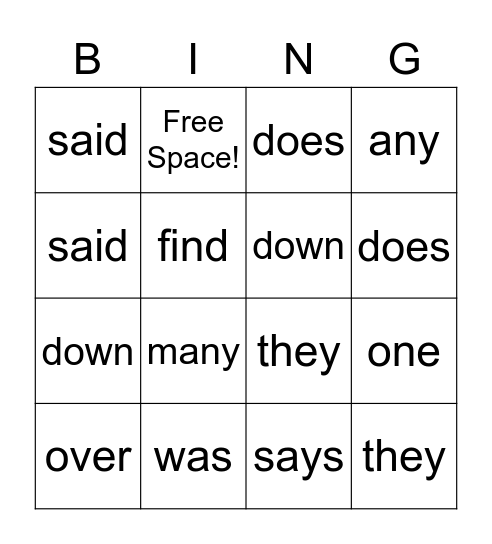 SIPPS Extension Review 7-10 Bingo Card