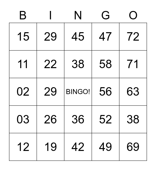Jormungandr's Lucky Card Bingo Card