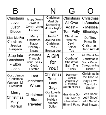 Happy Holidays! Bingo Card